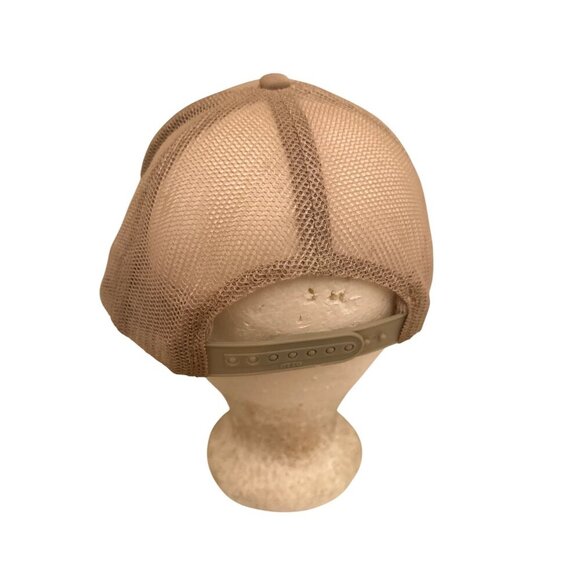Koloa Surf Co. Beige Trucker Hat With Mesh Back & Adjustable Snap Closure Embroi - Picture 3 of 6